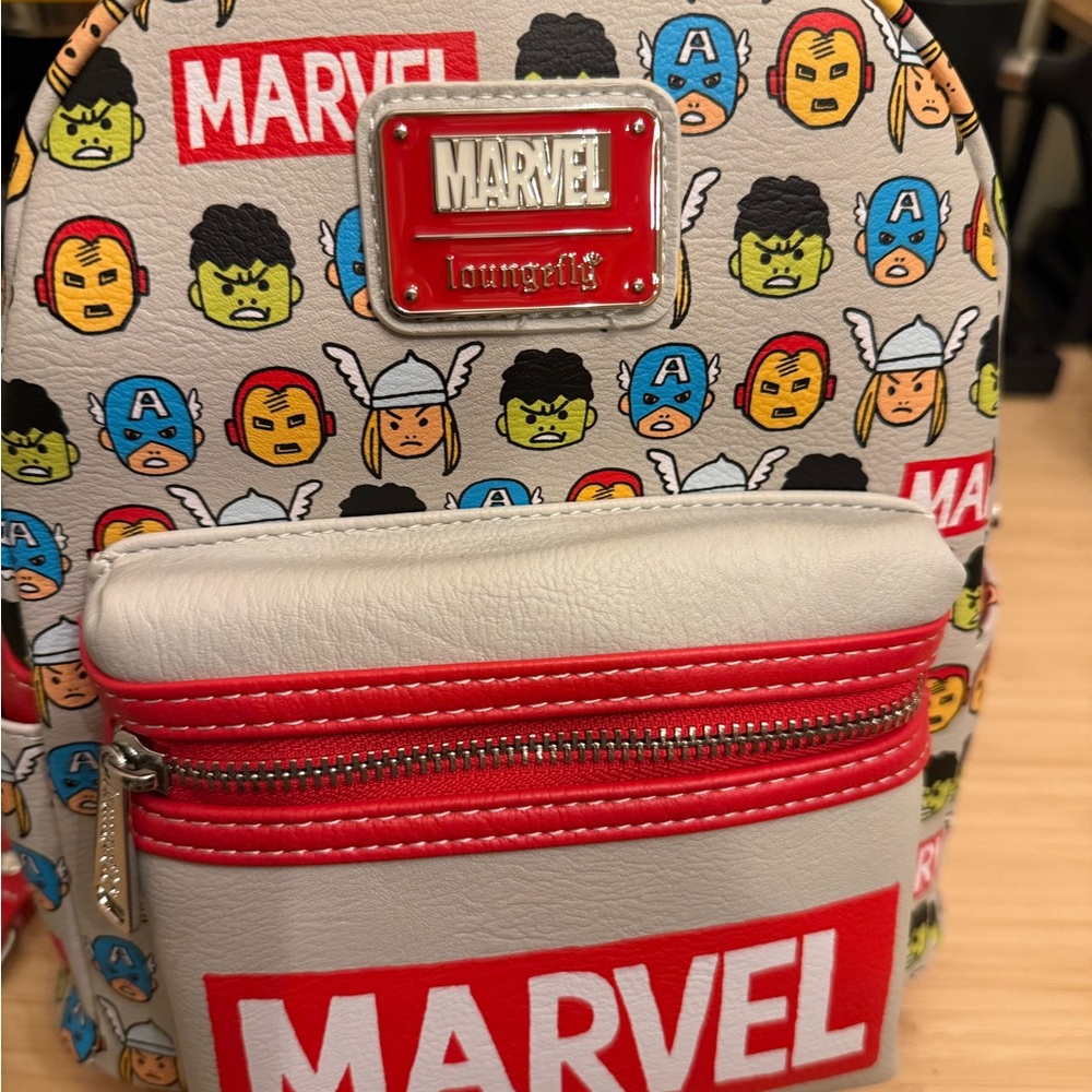 Marvel Loungefly Backpack with Red Straps